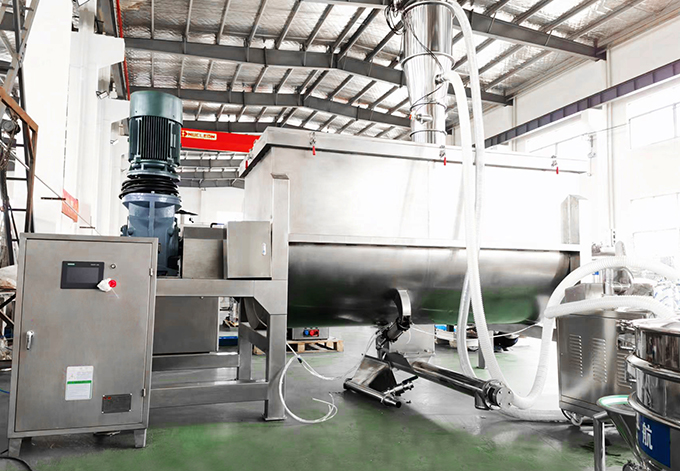 WLDH系列卧式螺带混合机生产线客户案例